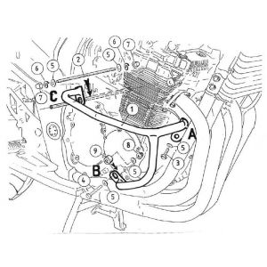 Pare-carter Hepco & Becker Crashbar - noir