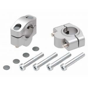 Rehausseur de guidon Hepco & Becker 20 mm - argent