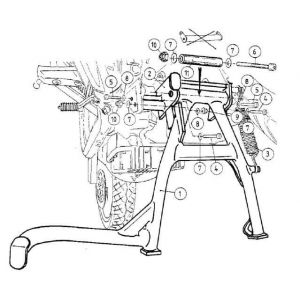 B&eacute;quille centrale Hepco & Becker - noir