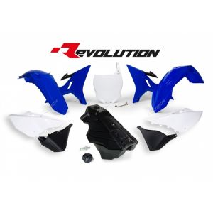 Kit plastiques Racetech Revolution + r&eacute;servoir couleur origine bleu/blanc/noir