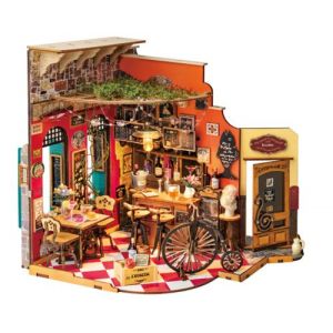 Maquette Rolife Serre-livres Book Nook Maison miniature Bar & salle &agrave; manger Cheers