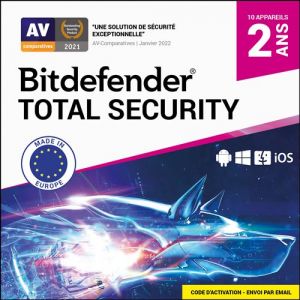 Bitdefender® Total Security 2 ans 10 appareils