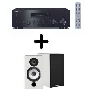 Amplificateur Hi-Fi Yamaha R-N600A Noir + une paire d'enceintes bibliothèque Cabasse Antigua MT32/2 Blanc mat