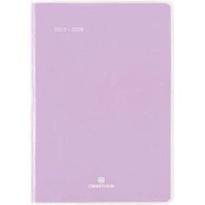 Agenda civil Oberthur Collection Colorside 1 Semaine sur 2 pages Année 2025-2026 septembre à septembre 10 x 15 cm Lilas