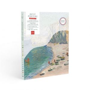 Gouache La Petite Epicerie Coffret peinture au num&eacute;ro Petit Pinceau La Plage et la Falaise d&rsquo;Amont Claude Monet