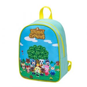 Sac &agrave; dos scolaire 1 compartiment La Plume Doree Animal Crossing 32 cm