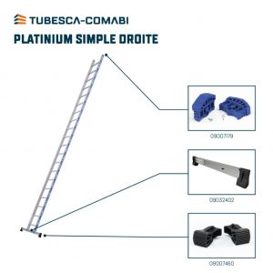 &Eacute;chelle en aluminium H6,7 m Platinium simple droite TUBESCA 02410120