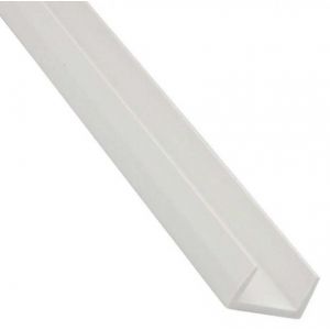 Profil d'habillage PVC chant U blanc 16 mm longueur 2,60 m RIBP316