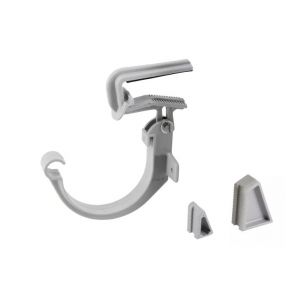 Crochet couverture ondul&eacute;e gris pour goutti&egrave;re demi-ronde &agrave; joints LG16 - NICOLL - G04