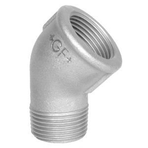 Coude m&acirc;le-femelle 45&deg; galva 121 - 26/34 VIRFOLLET 12105005