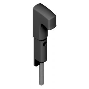 Verrou en applique Danaos tige inox longueur 167mm noir RAL9005 - LA CROISEE DS - DS6370-013