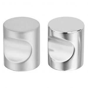 Bouton laiton &agrave; encoche chrom&eacute; D18 mm FERRASSE 1050..18L03