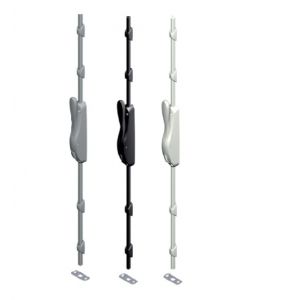 Crémone pompier DEESSE série 6887 laqué noir RAL9005 sat - LA CROISEE DS - DS6887-013