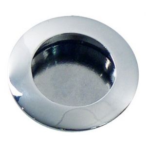 Poign&eacute;e &agrave; encastrer ronde diam&egrave;tre 40 mm zamak chrom&eacute; CADAP P0035/4S