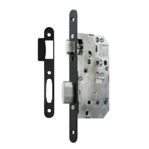 Serrure &agrave; larder D453 &agrave; condamnation axe 50 mm bout rond finition noir VACHETTE 22692000