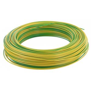 Câble d'installation H07V-U 10 m 1.5mm² jaune et vert avec isolant en PVC FILS & CÂBLES 60101015C