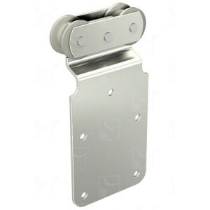 Monture avec galet delrin fixation sur plateau pour rail 5040 capacit&eacute; 150 kg MANTION 0251D