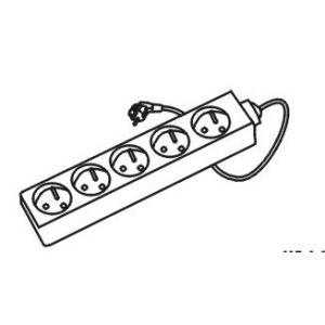 Bloc multiprise 5 prises 2P + T 3G1 - HANGER - 200002