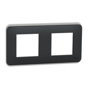 Plaque de finition UNICA Pro anthracite 2 postes SCHNEIDER ELECTRIC NU400454