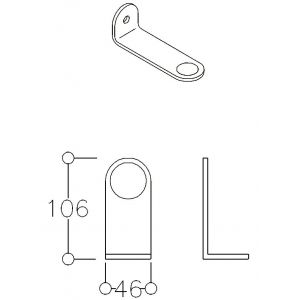 Poign&eacute;e inox 316 diam. 32mm