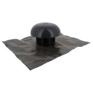 Chapeau de ventilation avec collerette d'&eacute;tanch&eacute;it&eacute; et moustiquaire 40 x 33 m D80 NICOLL CDT8M