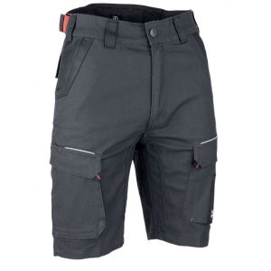 Bermuda pal&eacute;o coton/poly gris/noir taille 56 LMA LEBEURRE 6165-56