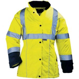 Parka femme AIRPORT LADY HIVIZ 3M Scotchlite jaune fluo/marine TM COVERGUARD 7AILYM