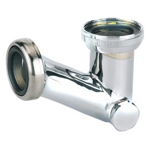 Siphon de lavabo en 'V' laiton chrom&eacute; avec bouchon chrom&eacute; D32 mm VALENTIN 00 161300 000 00