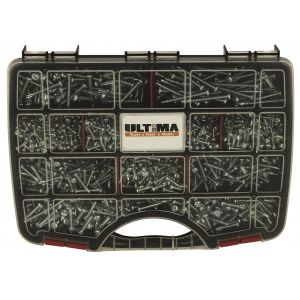 Vis auto-perceuse à tête cylindrique Torx acier zingué blanc coffret de 1770 - ULTIMA - COF153