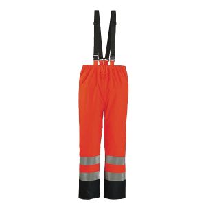 Pantalon de pluie HARBOR polyur&eacute;thane HI-VIZ orange fluo/bleu marine 3M TL COVERGUARD 70341