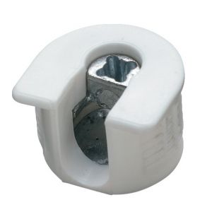 Boîtier excentrique DEFIX plastique blanc diamètre 20 mm panneau de 19 mm LMC BOI704719BL