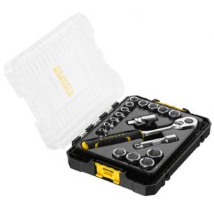 Coffret douilles STAKBOX M 3/8'' jeu de 18 pi&egrave;ces STANLEY FATMAX FMMT98102-0