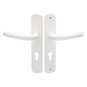 Ensemble sur plaque aluminium SALOME HOME ELEGANCE entraxe 195mm clé I blanc - HERACLES - B-SALOME-047