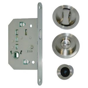 Kit pour porte coulissante inox condamnation - NI 015