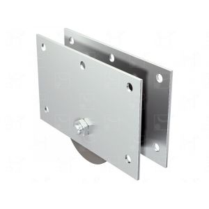 Monture gorge carr&eacute;e galet fonte sur roulements &agrave; billes 250 kg MANTION 0990GC