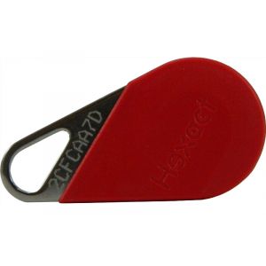 Cl&eacute; de proximit&eacute; HEXACLE inox rouge 150009 - HECV2R