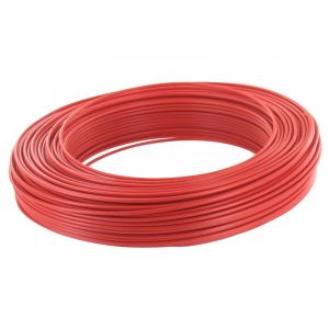 C&acirc;ble d'installation H07V-U 10 m 1.5mm&sup2; rouge avec isolant en PVC FILS & C&Acirc;BLES 60101015A