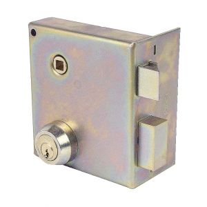 Serrure monopoint en applique &agrave; fouillot VEGA extra renforc&eacute;e cylindre 45 mm droite JPM 900400-06-1A