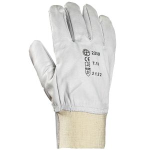 Gants de ma&icirc;trise EUROTECHNIQUE en cuir de ch&egrave;vre gris T8 COVERGUARD 2248