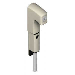 Verrou applique Danaos canne &agrave; cl&eacute; MV 167 mm alu RAL9006 LA CROISEE DS DS6371-007