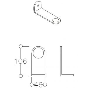 Poign&eacute;e inox 316 diam.40 mm