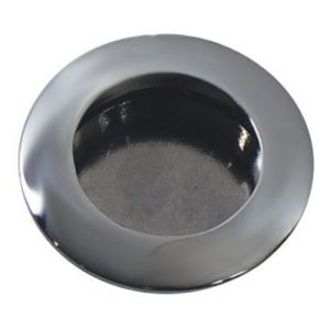 Poign&eacute;e &agrave; encastrer ronde diam&egrave;tre 40 mm zamak chrom&eacute; mate CADAP P0035/37S