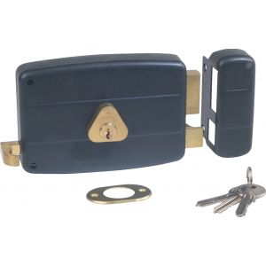 Serrure monopoint en applique horizontale &agrave; tirage 45 mm droite CISA 501210-02-1A