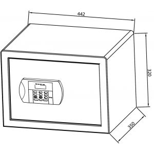 Coffre-fort électronique CFE3 40L - HERACLES - I-CFE3