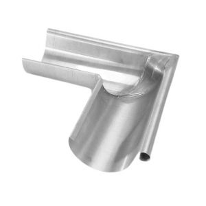 &Eacute;querre 1/2 rond 33 VM ZINC en zinc avec boudin 14 pour goutti&egrave;re &ndash; 220027496