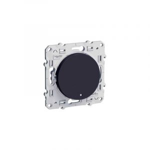 Bouton-poussoir ODACE 10 A &agrave; vis lumineux anthracite 0,15 mA SCHNEIDER ELECTRIC S546276