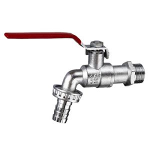 Robinet d'arrosage sph&eacute;rique 1/4 de tour 1/2'' bec 3/4'' GARIS B02-RA1515