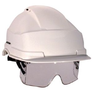 Casque de chantier IRIS 2 blanc avec lunette masque AUBOUEIX 0271C