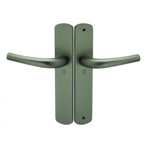 Ensemble sur plaque aluminium SALOME HOME ELEGANCE entraxe 195 mm bec de cane émeraude HERACLES B-SALOME-026