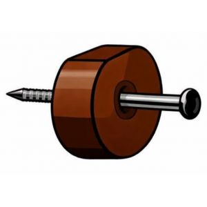 Taquet &agrave; clouer demi rond diam&egrave;tre 15 mm marron MONIN 521 430